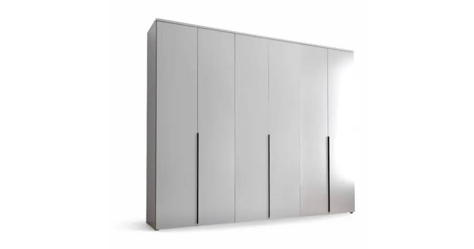 Stella Trading Drehtürenschrank 6-türig 270 x 225 x 52 cm Weiß