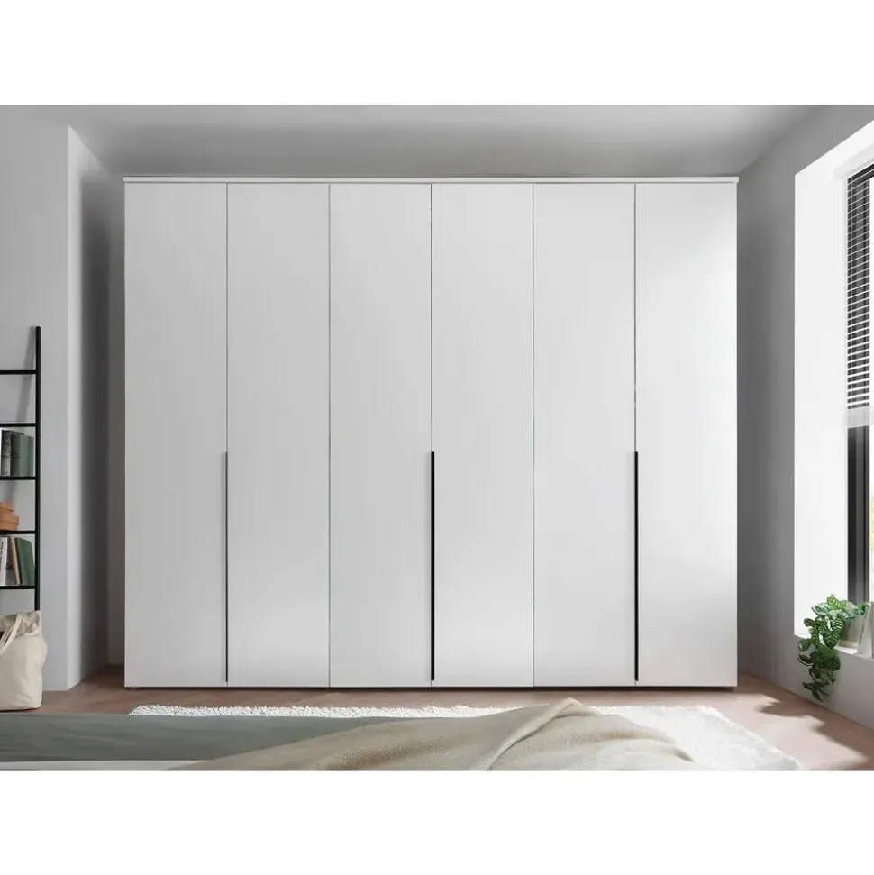 Stella Trading Drehtürenschrank 6-türig 270 x 225 x 52 cm Weiß