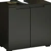 Stella Trading Waschbeckenunterschrank 60 x 57,5 x 32 cm Schwarz matt