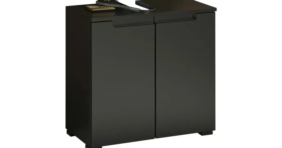 Stella Trading Waschbeckenunterschrank 60 x 57,5 x 32 cm Schwarz matt