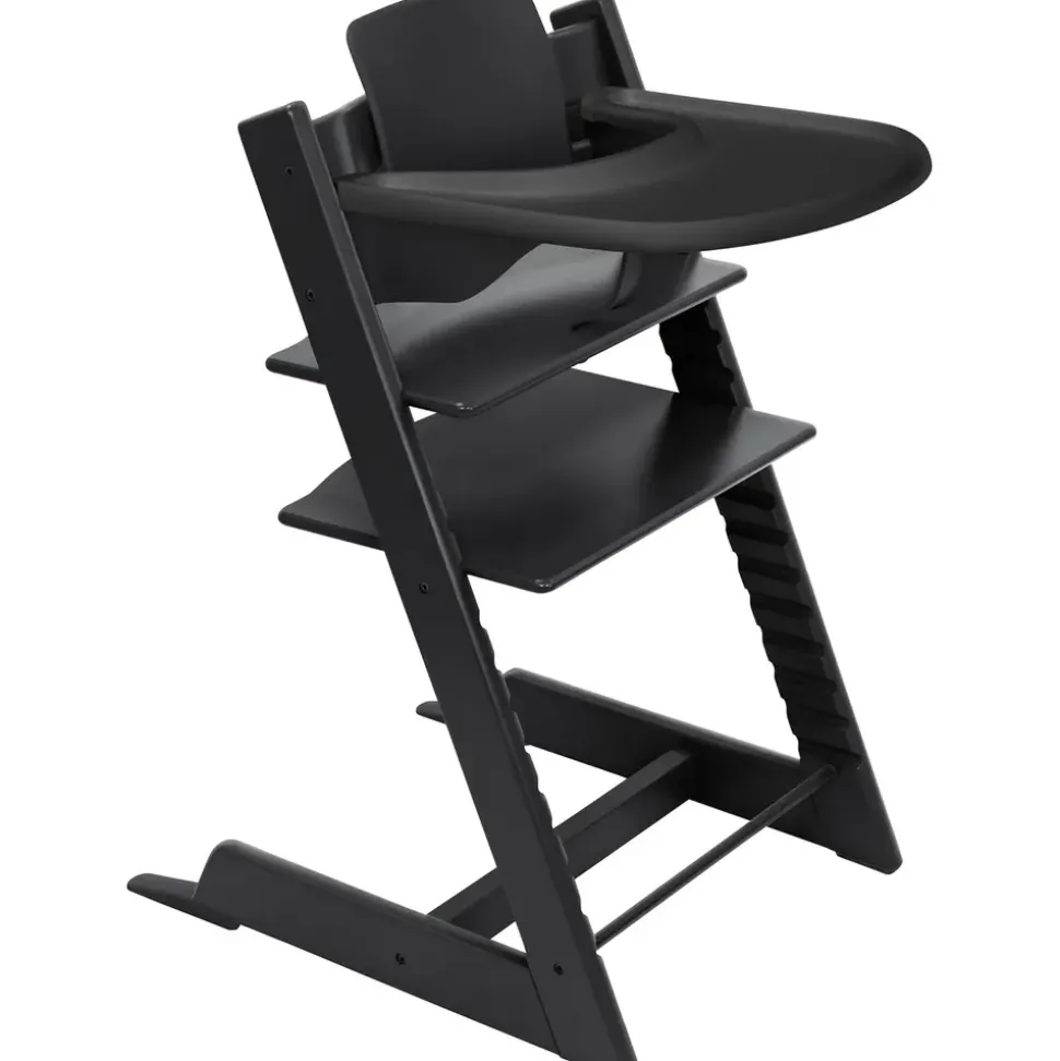 Stokke Tripp Trapp Bundle black inkl. Baby Set2 + Tray