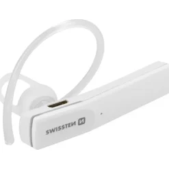 Swissten Ultraleichtes UL-9 Bluetooth-Freisprech-Headset mit MultiPoint - Weiß