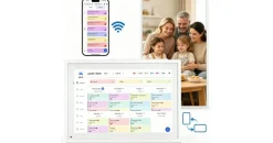 tabwee P10 10,1 Zoll Digitaler Kalender und Desktop Bilderrahmen mit Touchscreen, WLAN, 1280x800, 16:10, Multi-Device-Sync und Sharing, - Weiß