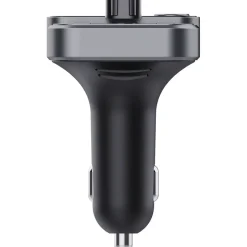 Technaxx FMT1700BT Bluetooth 5.3 FM Transmitter mit Bass-Boost, Dual Fast Charging USB-C & QC3.0, Freisprechen, Musikstreaming, USB-Wiedergabe, Batteriespannungsanzeige, 12–24V Auto Adapter