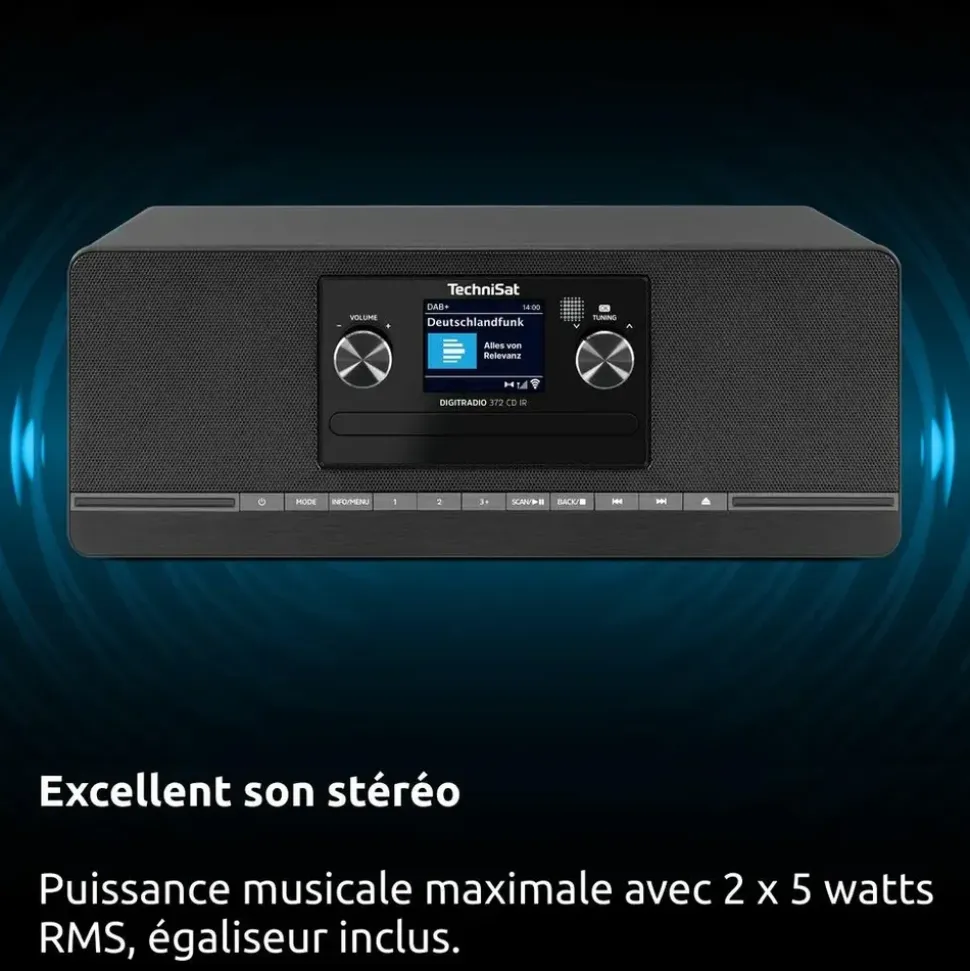 TechniSat DIGITRADIO 372 CD IR – Stereo Internetradio mit DAB+, UKW