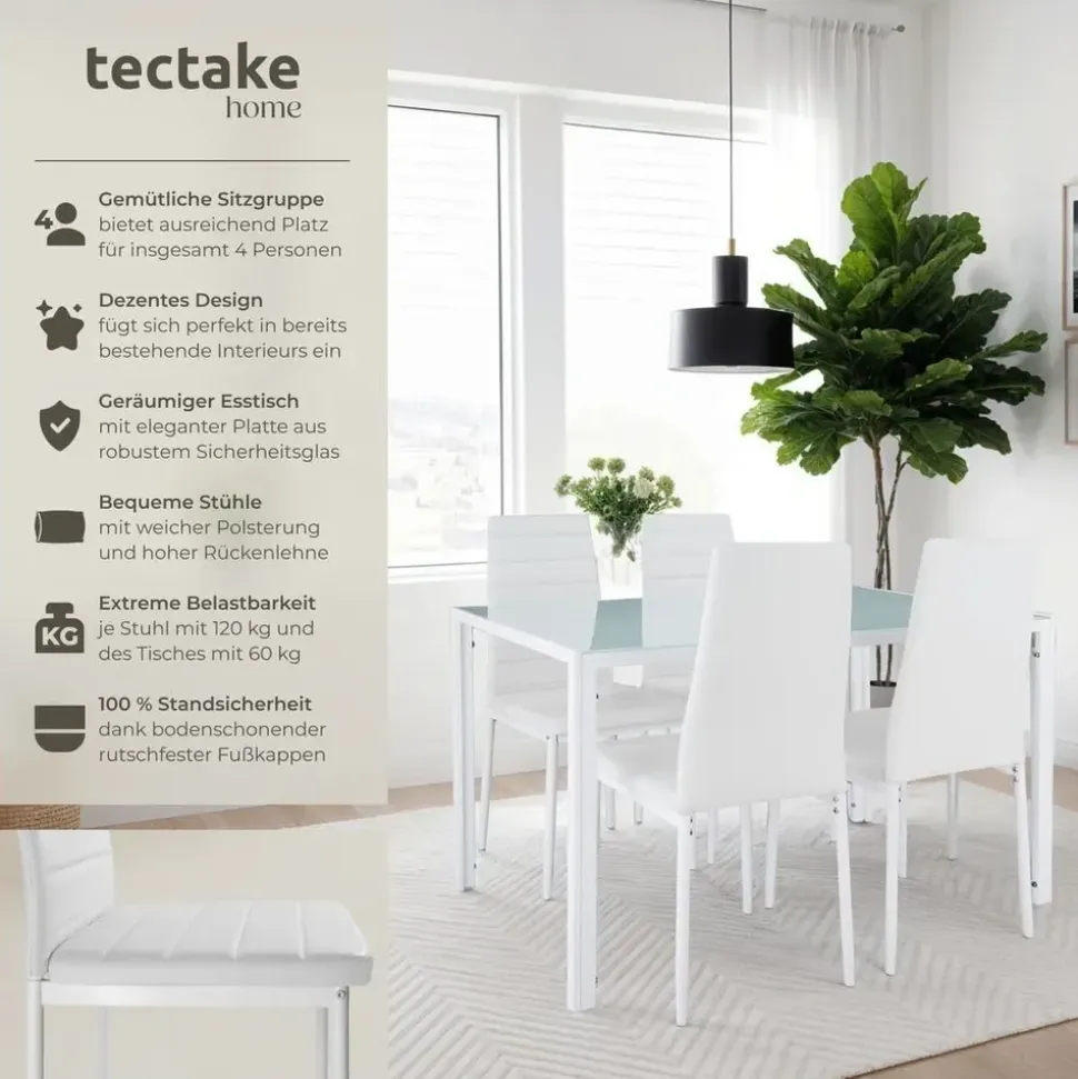 Tectake Berlin 5-tlg. weiß