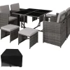Tectake Bilbao Set 9-tlg.
