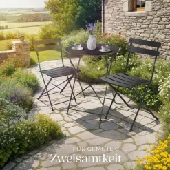 Tectake Bistrotisch-Set Frieda für 2 Personen