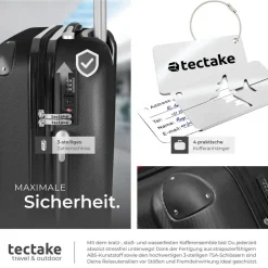 Tectake Cleo Koffer-Set 19-tlg. schwarz