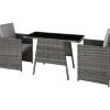 Tectake  Lausanne Set 3-tlg. grau