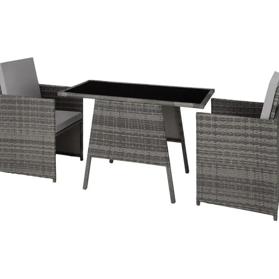 Tectake Lausanne Set 3-tlg. grau