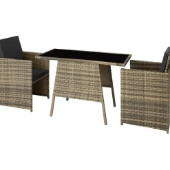 Tectake Lausanne Set 3-tlg. natur