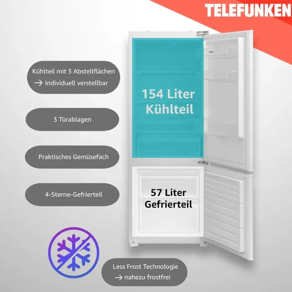 Telefunken C-EKG Einbau-Kühlgefrierkombination