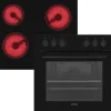 Telefunken ECH65A-B2 Einbauherd-Set | Backofen mit Grill & Umluft | Glaskeramik-Kochfeld