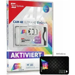 TELE System CAM tivùsat 4K Ultra HD, 4K Ultra HD, Grau, tivùsat 4K Ultra HD