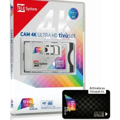 TELE System CAM tivùsat 4K Ultra HD, 4K Ultra HD, Grau, tivùsat 4K Ultra HD