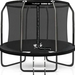 Thunder Gartentrampolin Elite 244 cm inkl. Sicherheitsnetz Schwarz