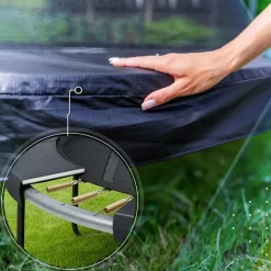 Thunder Gartentrampolin Elite 244 cm inkl. Sicherheitsnetz Schwarz