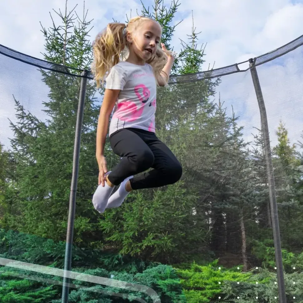 Thunder Gartentrampolin Elite 244 cm inkl. Sicherheitsnetz Schwarz
