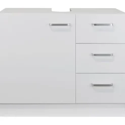 T-max Waschbeckenunterschrank "Knut" polarweiß matt 3 Schubladen, 63x30x54cm
