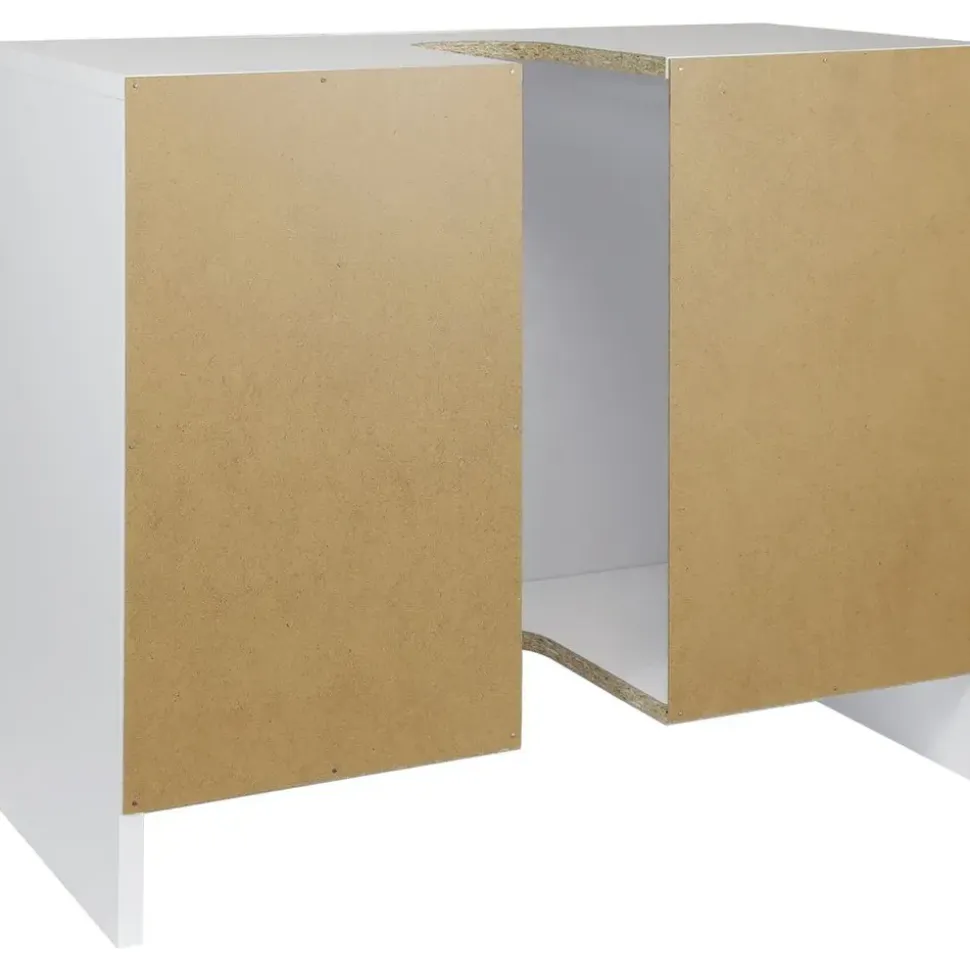 T-max Waschbeckenunterschrank "Knut" polarweiß matt 3 Schubladen, 63x30x54cm