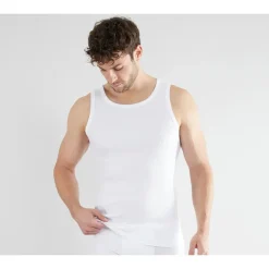 Tom Tailor Herren Tanktop, aus reiner Baumwolle, 2er-Pack, Weiss, XXL
