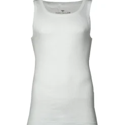 Tom Tailor Herren Tanktops mit Rippstruktur im 2er-Pack, weiß, Uni, Gr. XL/7