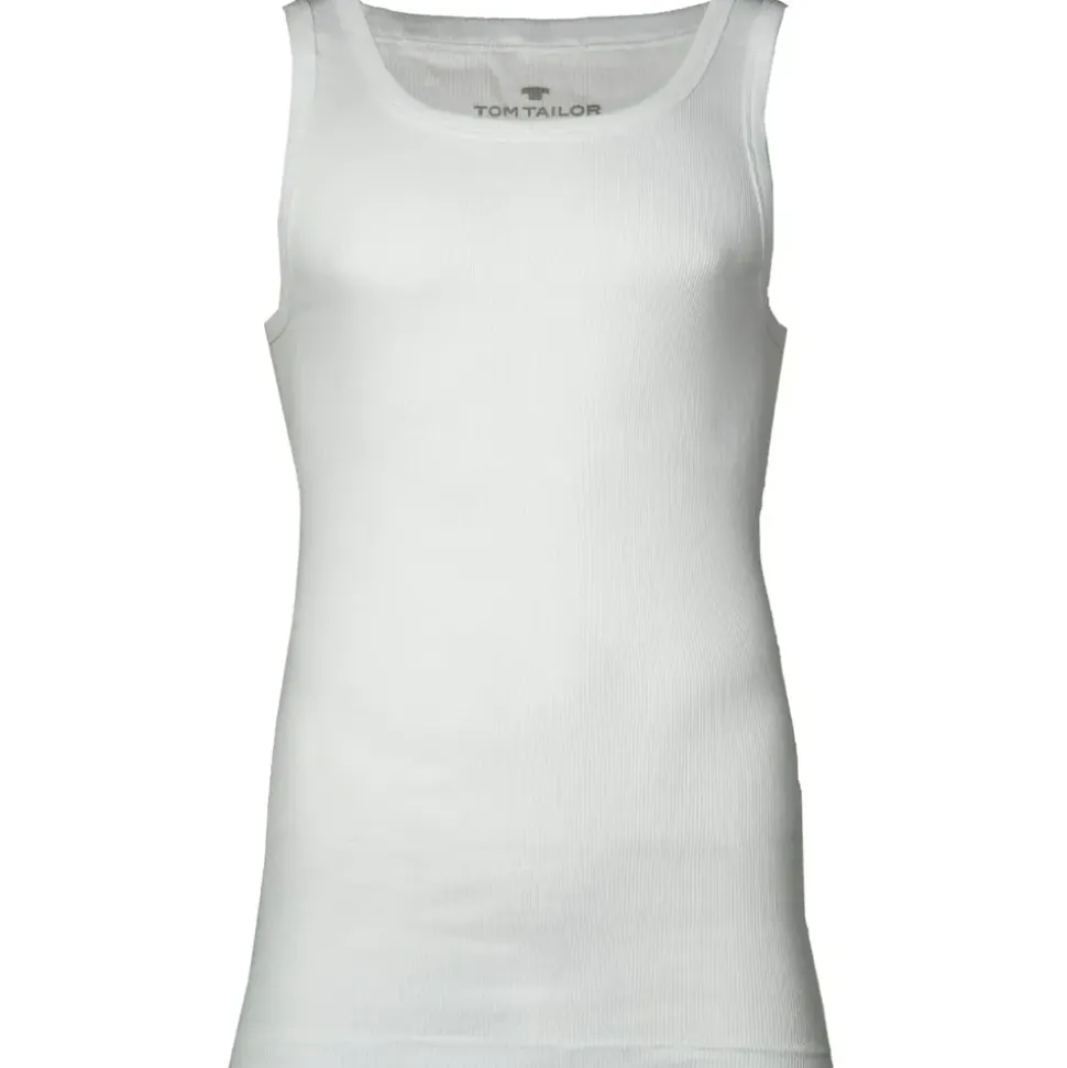 Tom Tailor Herren Tanktops mit Rippstruktur im 2er-Pack, weiß, Uni, Gr. XL/7