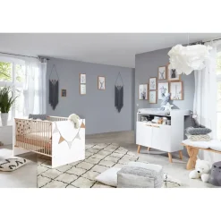 trendteam Babymöbel-Set, Mats, (2-tlg), neutrales Design weiß