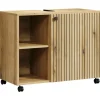 trendteam Waschbeckenunterschrank Pure Bliss 80 x 64 x 42 cm Braun