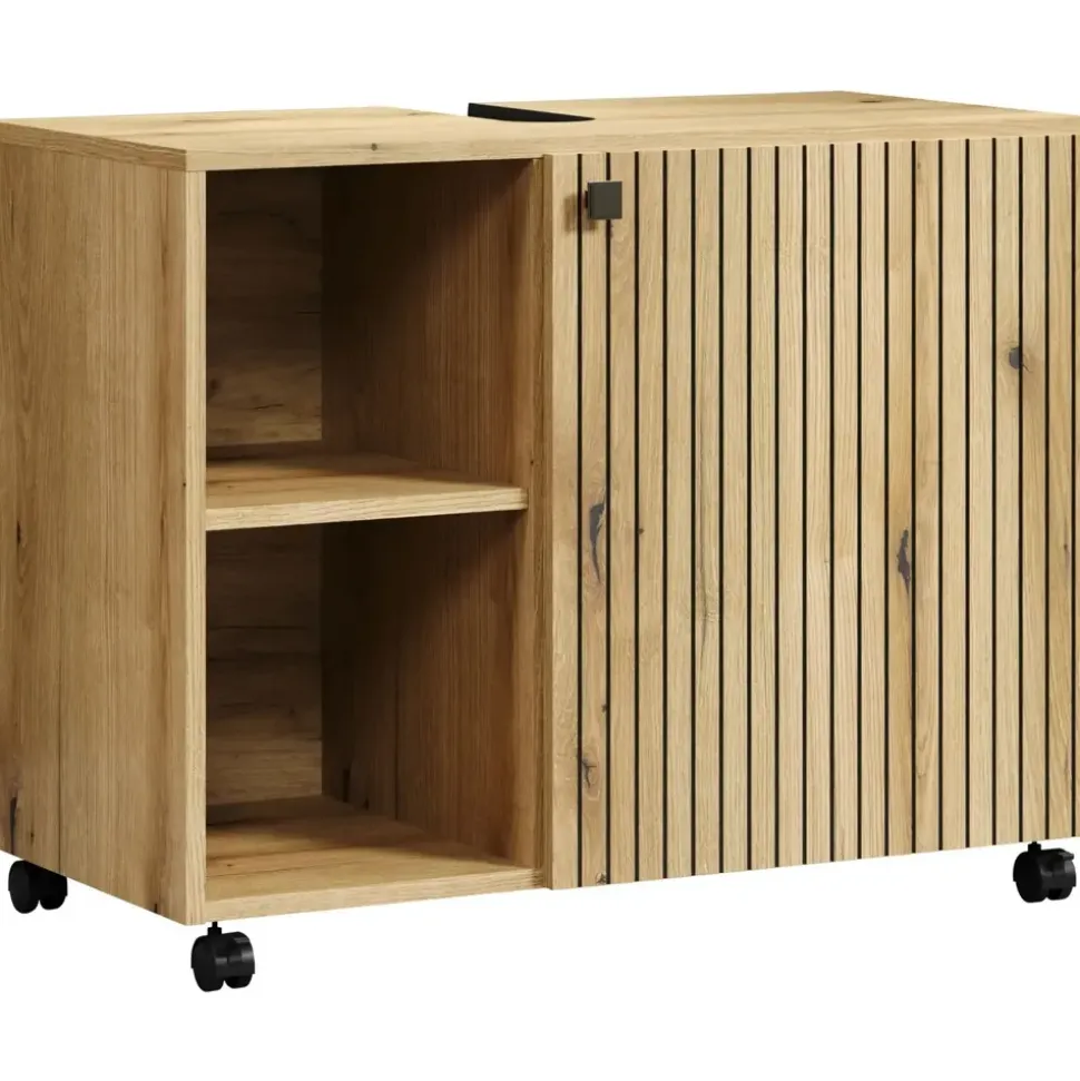 trendteam Waschbeckenunterschrank Pure Bliss 80 x 64 x 42 cm Braun