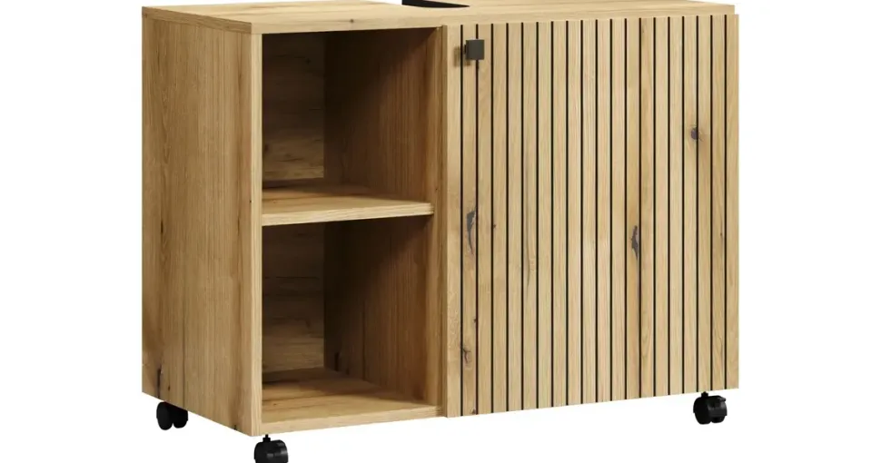 trendteam Waschbeckenunterschrank Pure Bliss 80 x 64 x 42 cm Braun