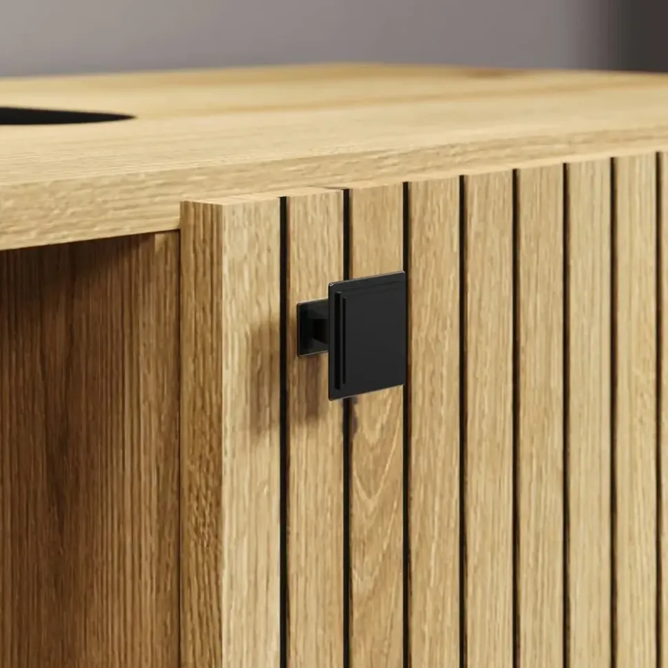 trendteam Waschbeckenunterschrank Pure Bliss 80 x 64 x 42 cm Braun