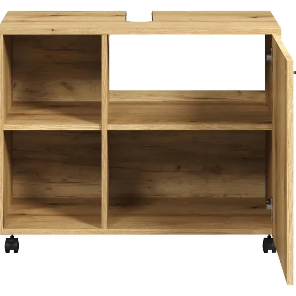 trendteam Waschbeckenunterschrank Pure Bliss 80 x 64 x 42 cm Braun