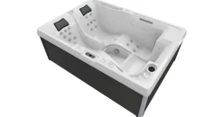 Tronitechnik Outdoor Whirlpool Elba 210 x 150 cm inkl. Thermoabdeckung & Treppe