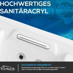 Tronitechnik Torcello 210 x 210 x 80 cm mit Heizung Schwarz