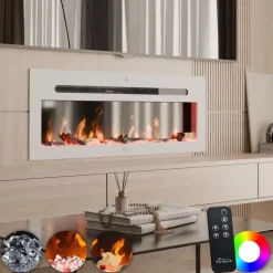 Tronitechnik Wandkamin Panorama Weiß
