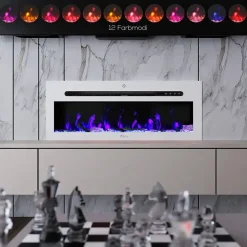 Tronitechnik Wandkamin Panorama Weiß