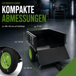 Trutzholm Rasentraktor Anhänger Kippanhänger 300 kg