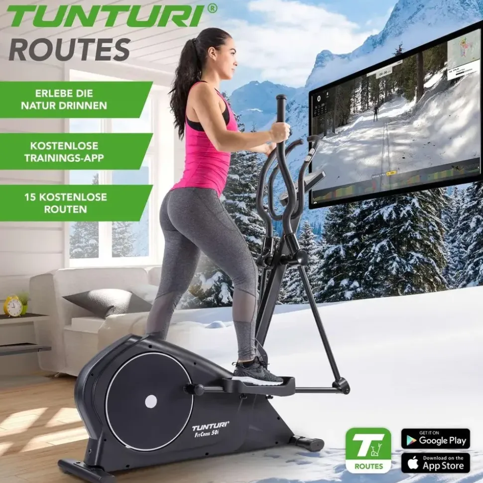 Tunturi FitCross 50i Crosstrainer Schwarz/Weiß