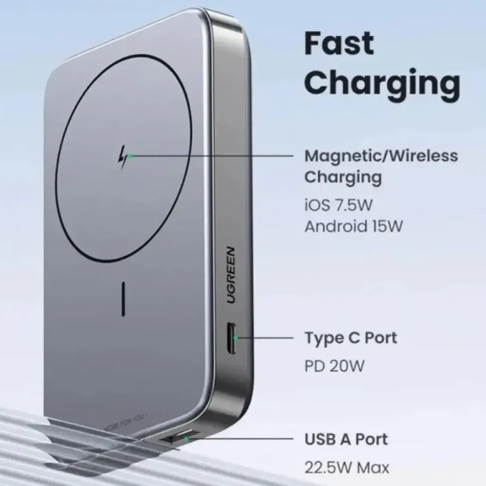 UGREEN Wireless 20W MagSafe Grau