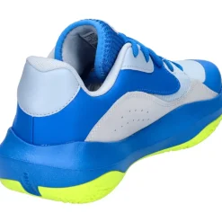 Under Armour Herren Basketballschuhe Lockdown 7 Low, leichter Basketball Schuh, robuste Sportschuhe für Outdoor- und Hallensport, atmungsaktive Turnschuhe,Blue Calm / Blue Atlantis / High Vis Yellow,43