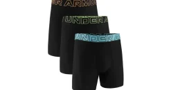 Under Armour Performance Tech Boxershorts Schwarz/Grün/Blau/Orange M 3er Pack