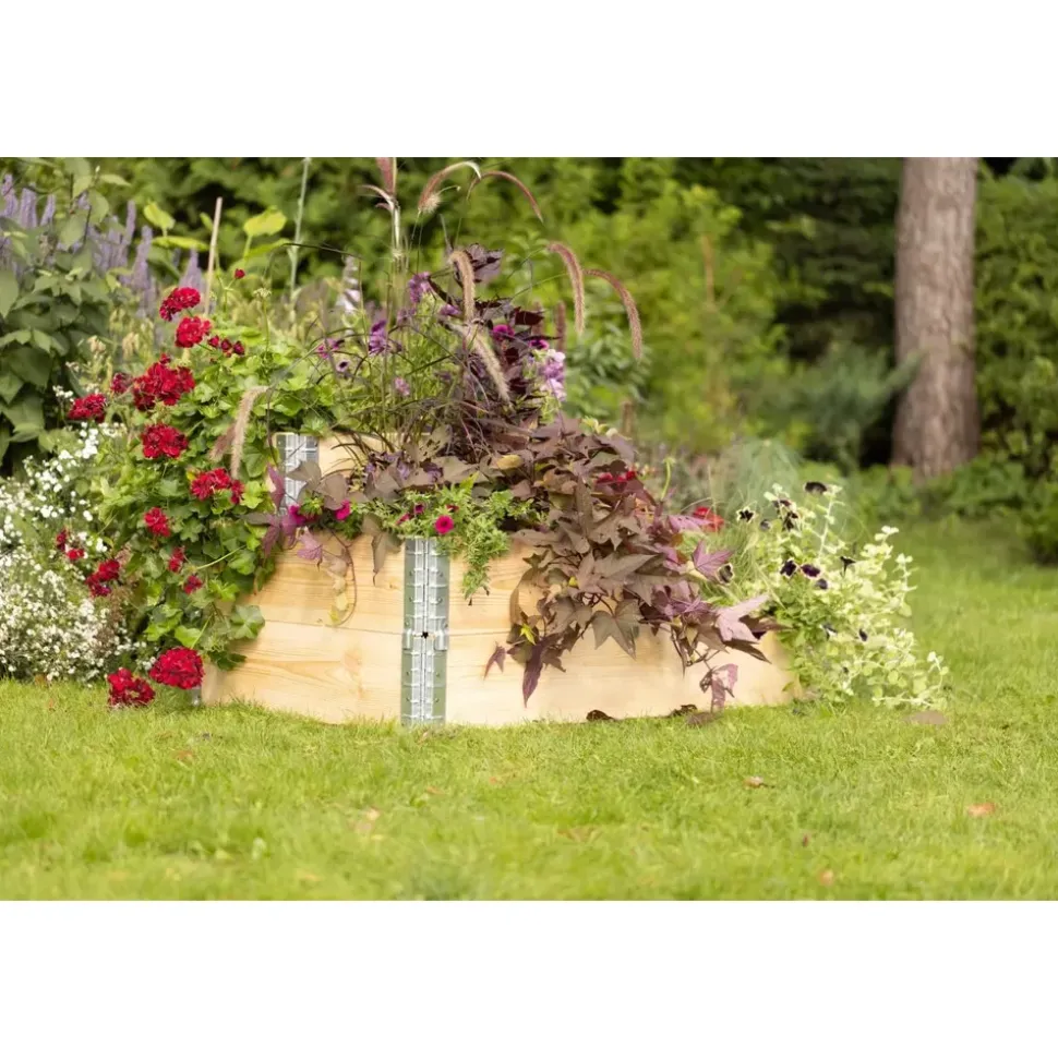 upyard Palettenrahmen Hochbeet 120 x 80 x 16 cm natur