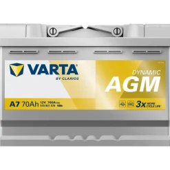 Varta 570901076J382 Starterbatterie VARTA AGM XEV A7 für Autos mit hohem Energiebedarf