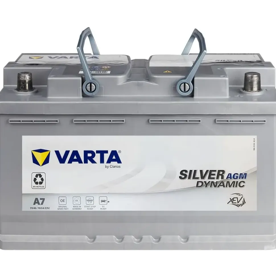 Varta 570901076J382 Starterbatterie VARTA AGM XEV A7 für Autos mit hohem Energiebedarf