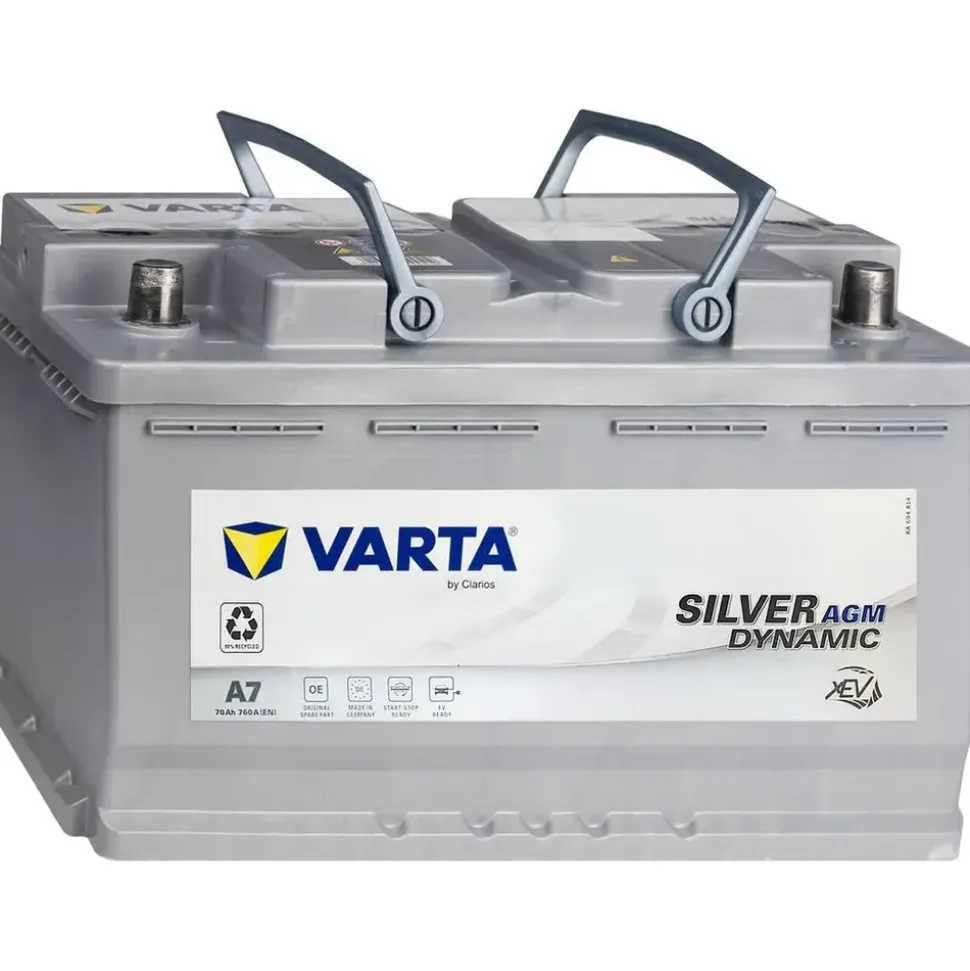 Varta 570901076J382 Starterbatterie VARTA AGM XEV A7 für Autos mit hohem Energiebedarf