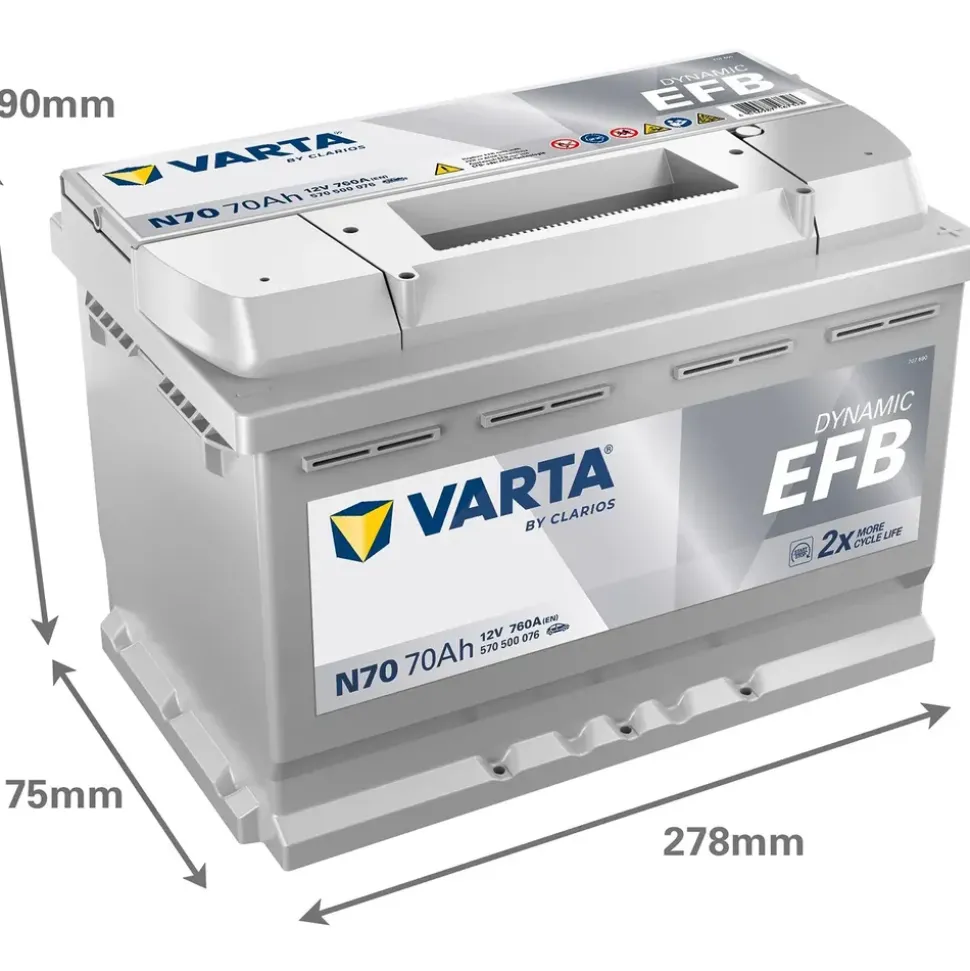 Varta N70 EFB 70Ah 12V