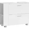 VASAGLE Waschbeckenunterschrank 30 x 80 x 64 cm Wolkenweiß