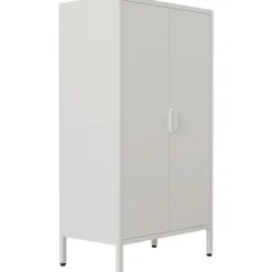 VCM Highboard 60 x 110 x 35 cm Weiß